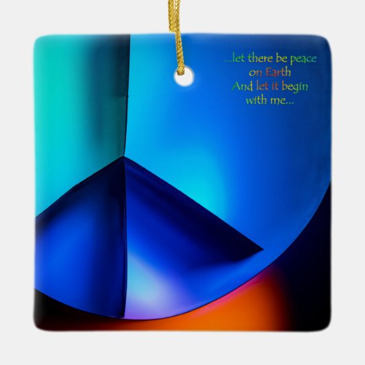 地球に平和をオーナメント セラミックオーナメント (正面)