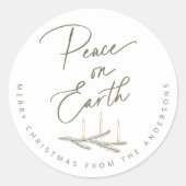 地球に平和をクリスマス ラウンドシール (正面)