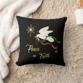 地球に平和を広める白い鳩 クッション (ブランケット)