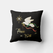 地球に平和を広める白い鳩 クッション (裏面)