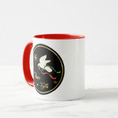 地球に平和を広める白い鳩 マグカップ (正面左)