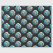 地球に平和を持つ白い鳩 ラッピングペーパー (フラット)