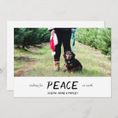 地球に平和を願う フォト モダン ミニマリスト シーズンカード (正面/裏面)