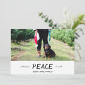 地球に平和を願う フォト モダン ミニマリスト シーズンカード (スタンド正面)