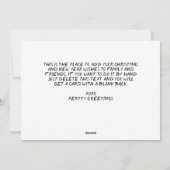 地球に平和を願う フォト モダン ミニマリスト シーズンカード (裏面)