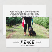 地球に平和を願う フォト 現代 ミニマリスト シーズンカード (正面/裏面)