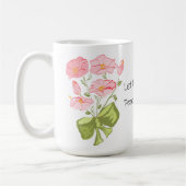 地球に平和を - フローラル コーヒーマグカップ (左)