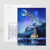 地球に平和　クリスマスの星と教会　ポストカード シーズンポストカード (正面/裏面)