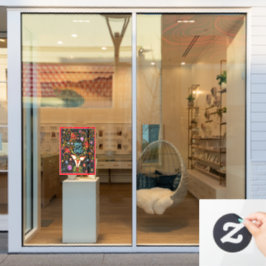 地球に平和、トナカイ！「インスピリビティ」窓用ステッカー ウィンドウサイン