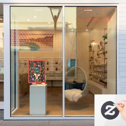 地球に平和、トナカイ！「Inspirivity」窓用ステッカー ウィンドウサイン (店舗窓)