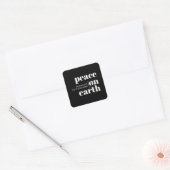 地球に平和 パーソナライズされたモダンなクリスマス スクエアシール (封筒)