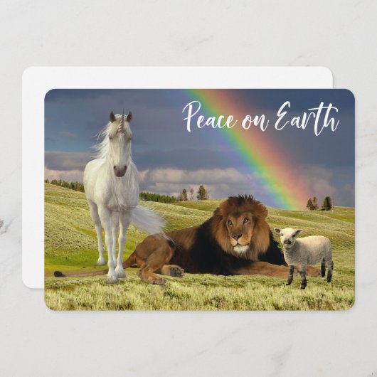地球に平和 ライオンと羊とユニコーンと虹 シーズンカード (正面/裏面)
