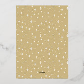 地球に平和　レタリング　写真　ゴールド 箔シーズンカード (裏面)