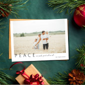 地球に平和　写真付きホリデーグリーティング シーズンカード