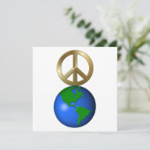 地球に平和　楽しいリバススタイルのワードパズル 招待状 (スタンド正面)