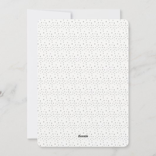 地球に平和 白と銀の水彩写真 シーズンカード (裏面)