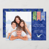 地球に平和 | 祝福のホリデー写真 シーズンカード (正面/裏面)