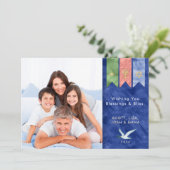 地球に平和 | 祝福のホリデー写真 シーズンカード (スタンド正面)