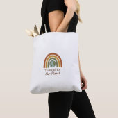 地球に感謝 Tote Bag – エコフレンドリー再利用 トートバッグ (クローズアップ)
