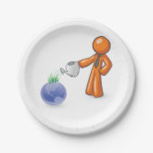 地球に水をやること ペーパープレート (正面)