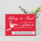 地球に白い鳩の平和ルーク214クリスマスバース シーズンカード (スタンド正面)