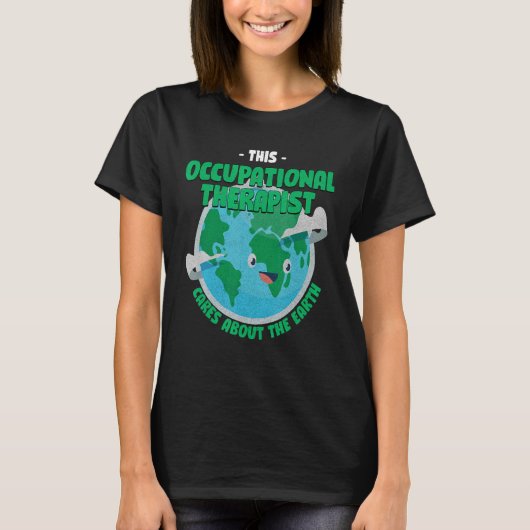 地球に関するこの気に職業セラピスト Tシャツ (正面)