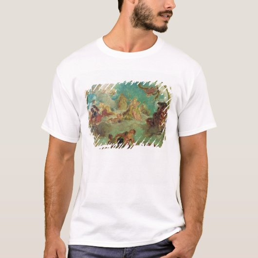 地球に降りる平和 Tシャツ (正面)