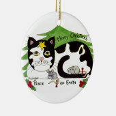 地球のかわいいオーナメントの平和は、絶対必要持っています セラミックオーナメント (右)