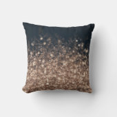 地球のきらめく色調で露が落ちる クッション (正面)