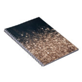 地球のきらめく色調で露が落ちる ノートブック (右側)