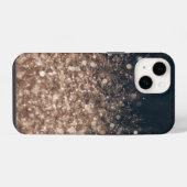 地球のきらめく色調で露が落ちる iPhoneケース (裏面横)