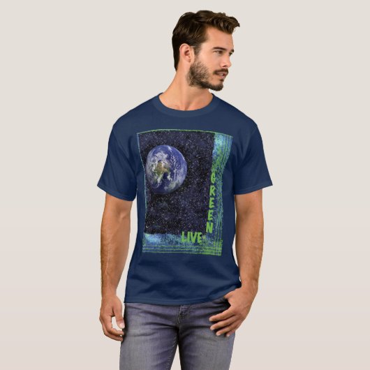 地球のための生きている緑 Tシャツ (正面フル)