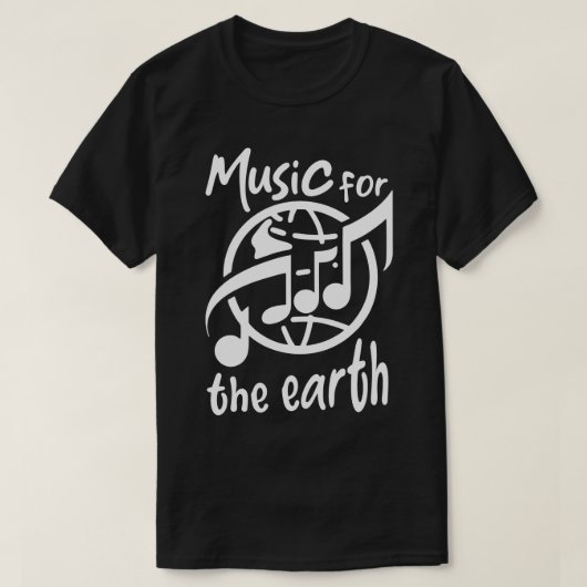 地球のための音楽 Tシャツ (デザイン正面)