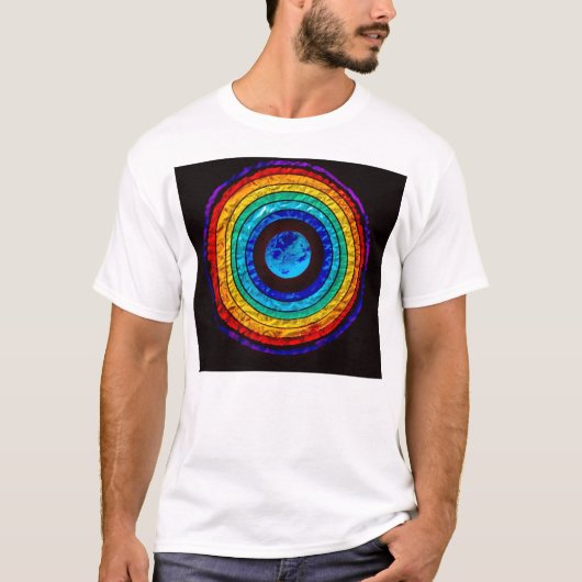 地球のまわりの虹 Tシャツ (正面)