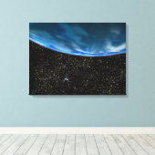 地球のイラストレーション キャンバスプリント (インサイチュ (ウッドフロア))