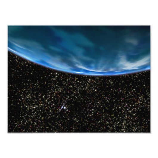 地球のイラストレーション フォトプリント            (正面)