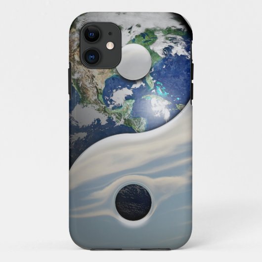 地球のインおよびヤンの記号 Case-Mate iPhoneケース (裏面)