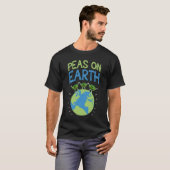 地球のエンドウ豆または野菜 Tシャツ (正面フル)