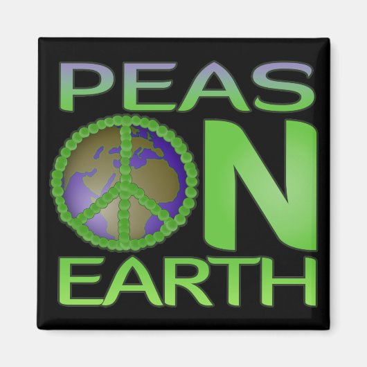 地球のエンドウ豆 マグネット (正面)