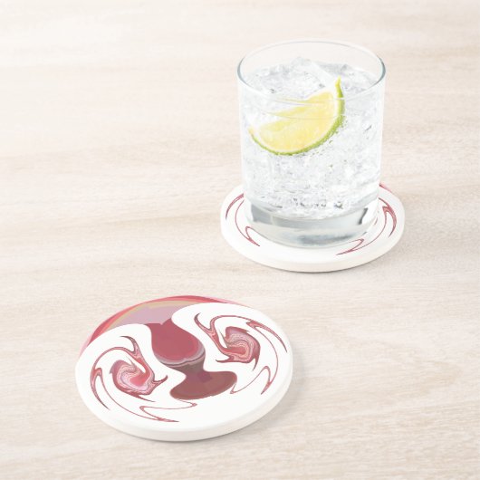 地球のエンバーズ:アフリカのテクスチャ加工タペストリー コースター (側面)