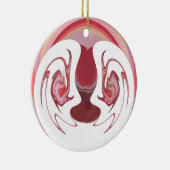 地球のエンバーズ:アフリカのテクスチャ加工タペストリー セラミックオーナメント (右)