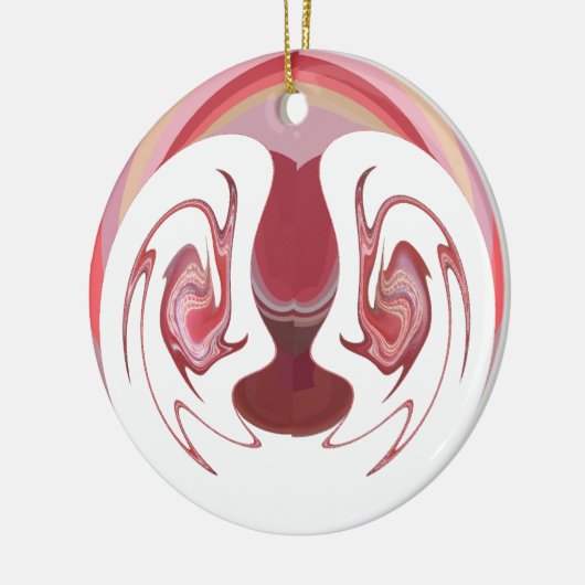 地球のエンバーズ:アフリカのテクスチャ加工タペストリー セラミックオーナメント (左)