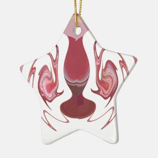 地球のエンバーズ:アフリカのテクスチャ加工タペストリー セラミックオーナメント (左)