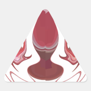 地球のエンバーズ：アフリカのテクスチャ加工タペストリー 三角形シール