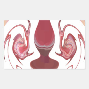 地球のエンバーズ：アフリカのテクスチャ加工タペストリー 長方形シール