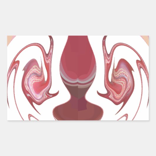 地球のエンバーズ：アフリカのテクスチャ加工タペストリー 長方形シール (正面)