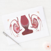 地球のエンバーズ：アフリカのテクスチャ加工タペストリー 長方形シール (封筒)