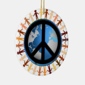 地球のオーナメントの平和 セラミックオーナメント (右)