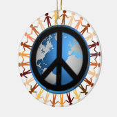 地球のオーナメントの平和 セラミックオーナメント (左)