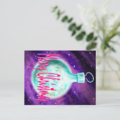 地球のオーナメントを使ったクリスマスカード シーズンポストカード (スタンド正面)